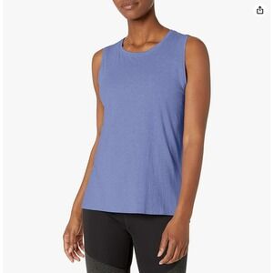 Amazon Essentials Yoga CORE 10 Women's XL Light‎ Blue Bleach Sleeveless Tank Top
